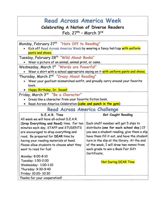Read Across America Week