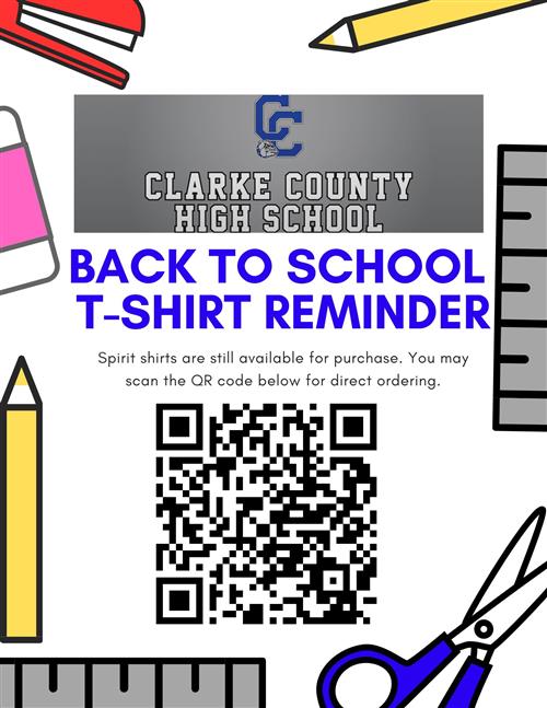 QR Code for ordering school spirit shirts